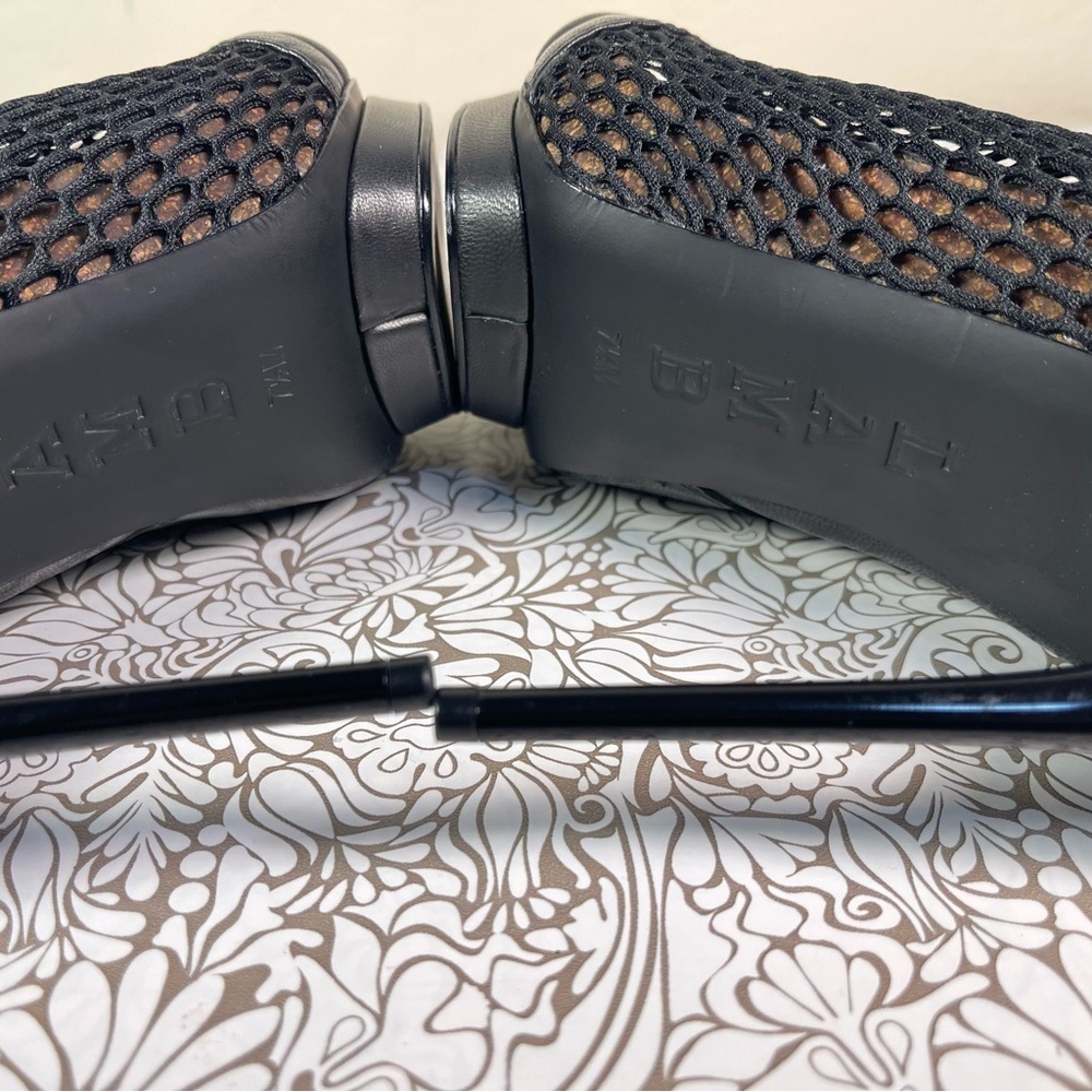 L.A.M.B. Platforms Stiletto Heels Net And Leather… - image 8